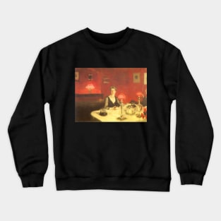 A Dinner Table at Night by John Singer Sargent Crewneck Sweatshirt